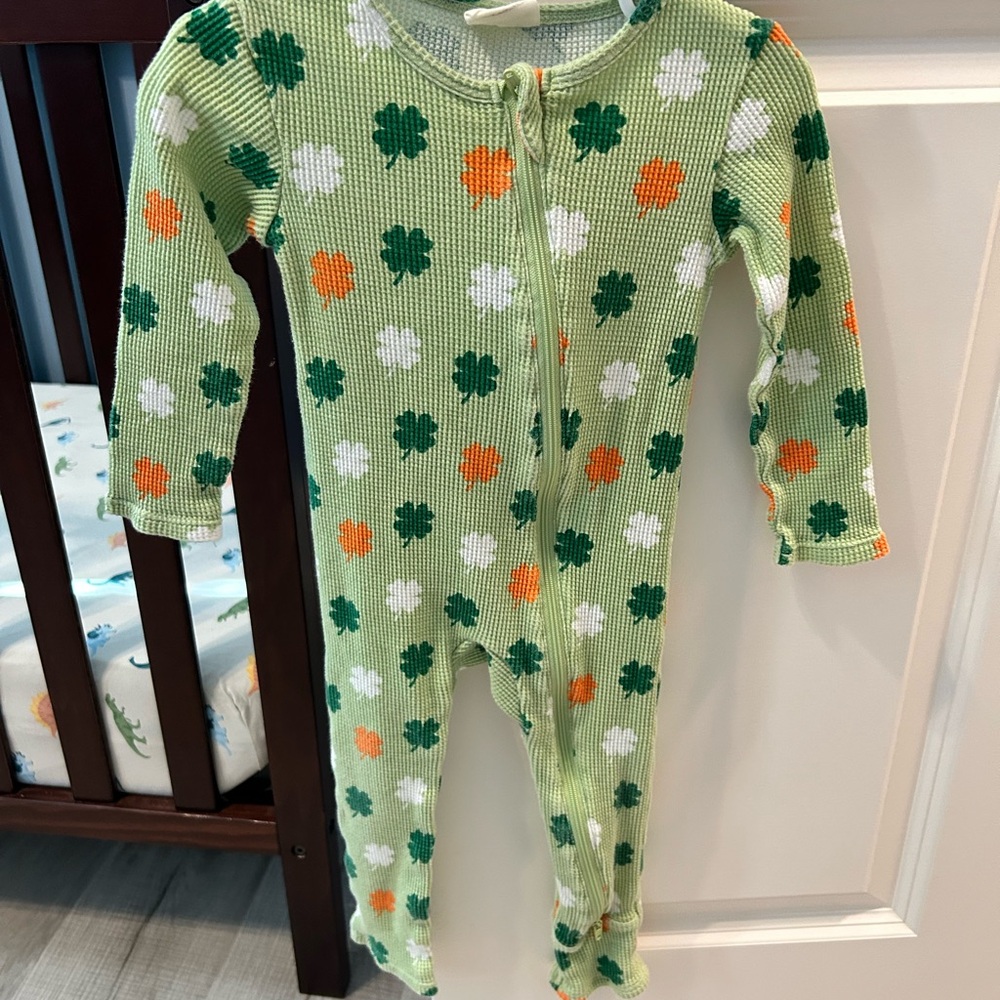 Spearmint Love Waffle Romper